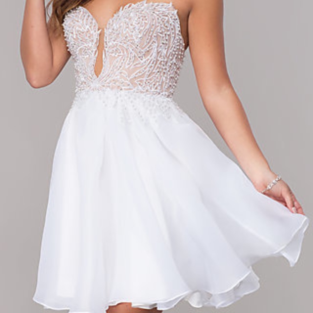 NWT Terani Ivory Nude Homecoming Prom Dress